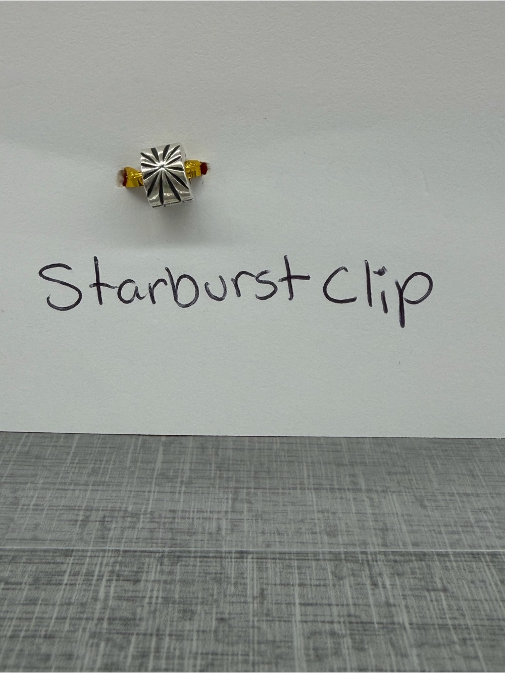 Pandora Retired Starburst Sunburst Clip Charm 790210 Sterling Silver